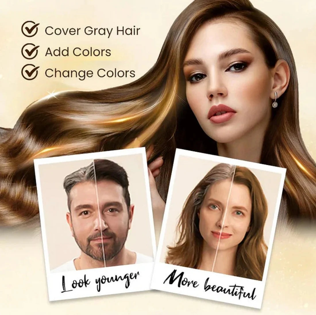 Premium Japanese Long Lasting Natural Hair Dye Shampoo | Buy 1 Get 1 FREE
