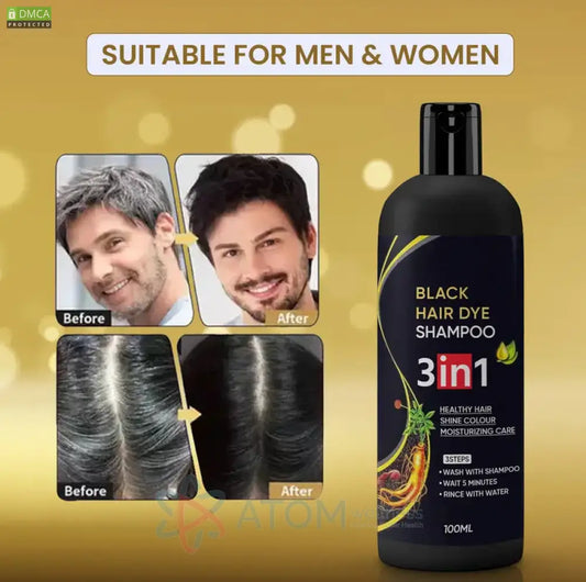 BLOSDREAM Black Hair Shampoo 3 in 1 | Buy 1 Get 1 FREE